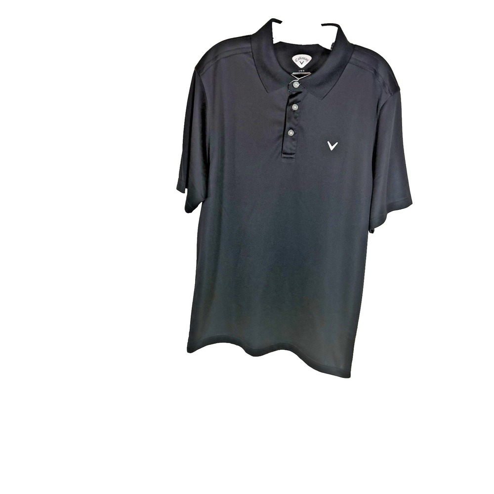 Callaway Opti‎ Dri Golf Polo Men's Size L Black and with Logo